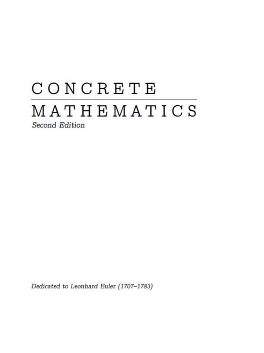 Concrete Mathematics by Donald Knuth