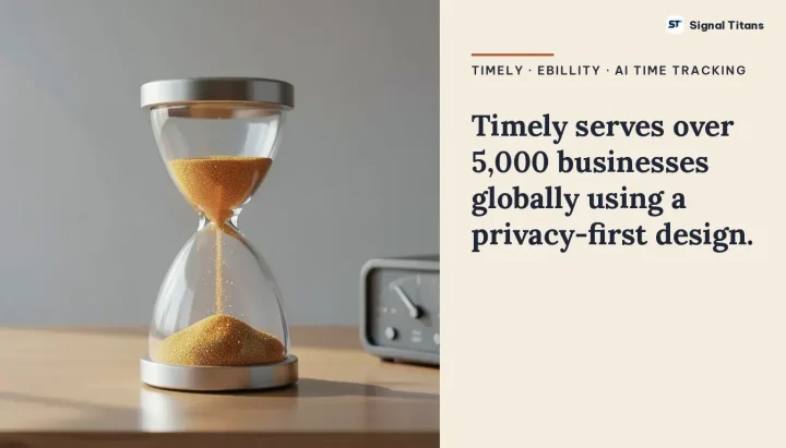 Timely · eBillity · AI Time Tracking: Timely serves over 5,000 businesses globally using a privacy-first design.