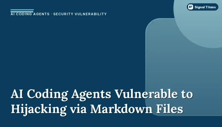 AI Coding Agents · Security Vulnerability: AI Coding Agents Vulnerable to Hijacking via Markdown Files