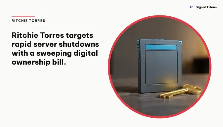 Ritchie Torres · Power To The Players Act: Ritchie Torres targets rapid server shutdowns with a sweeping digital ownership bill.
