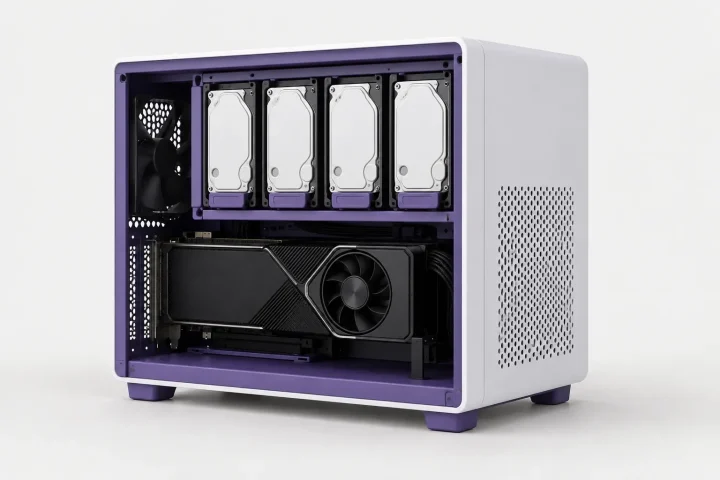 Morefine MNAS-X1 Combines a Four-Bay NAS With a Full-Size RTX 5070