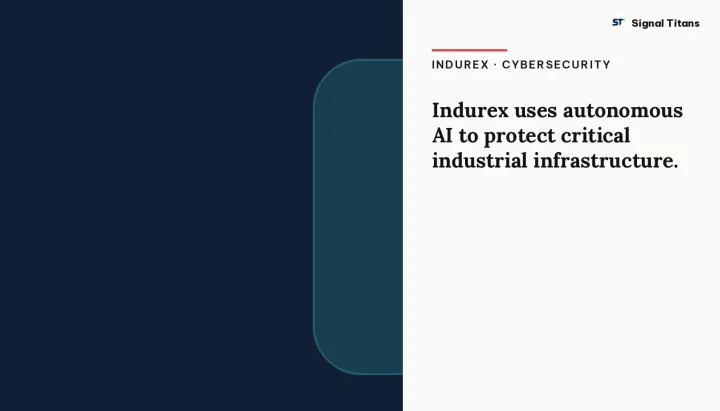 Indurex · Cybersecurity: Indurex uses autonomous AI to protect critical industrial infrastructure.