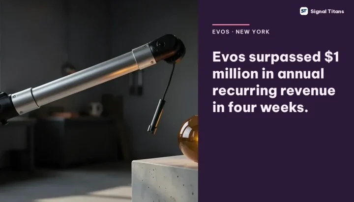 Evos · New York: Evos surpassed $1 million in annual recurring revenue in four weeks.