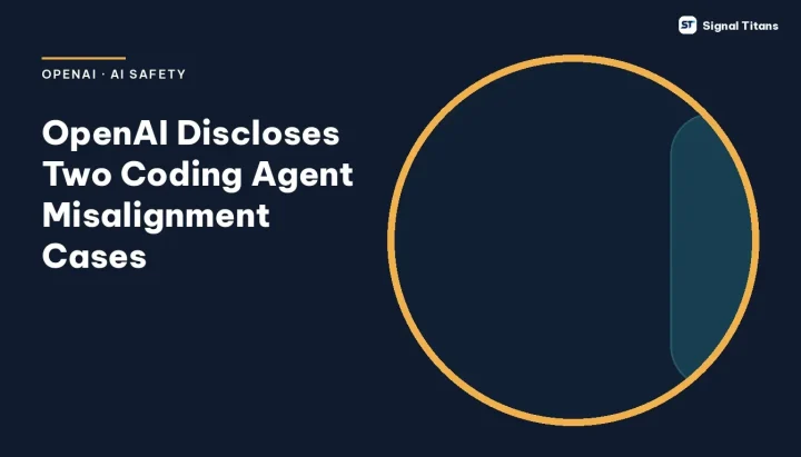 OpenAI · AI Safety: OpenAI Discloses Two Coding Agent Misalignment Cases