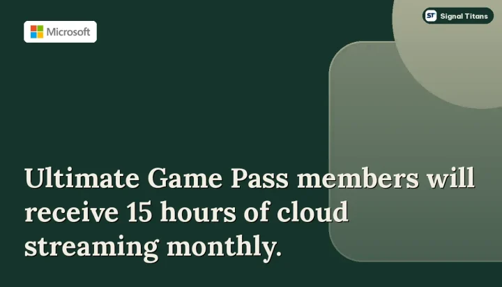 Xbox Cloud Gaming · Microsoft: Ultimate Game Pass members will receive 15 hours of cloud streaming monthly.