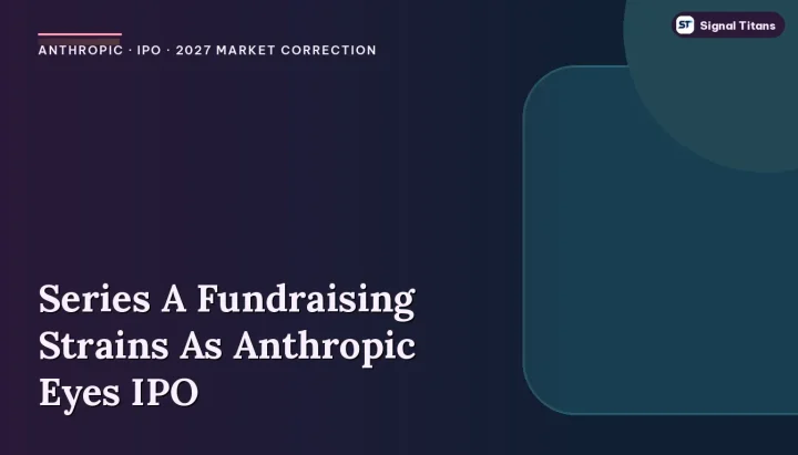 Anthropic · IPO · 2027 Market Correction: Series A Fundraising Strains As Anthropic Eyes IPO