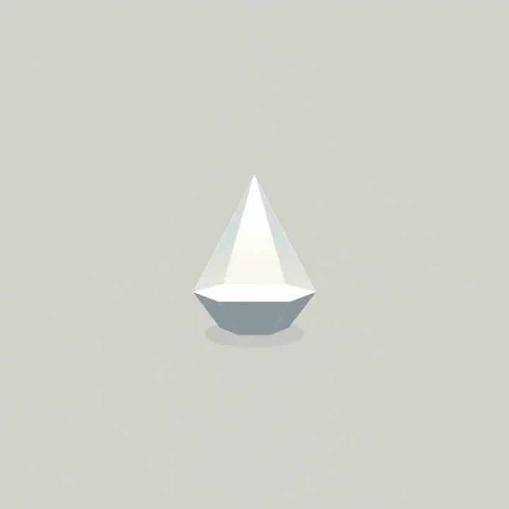 Uma ilustração gráfica minimalista de um prisma refratando um único feixe de luz em um gradiente suave, simbolizando a curadoria algorítmica personalizada.