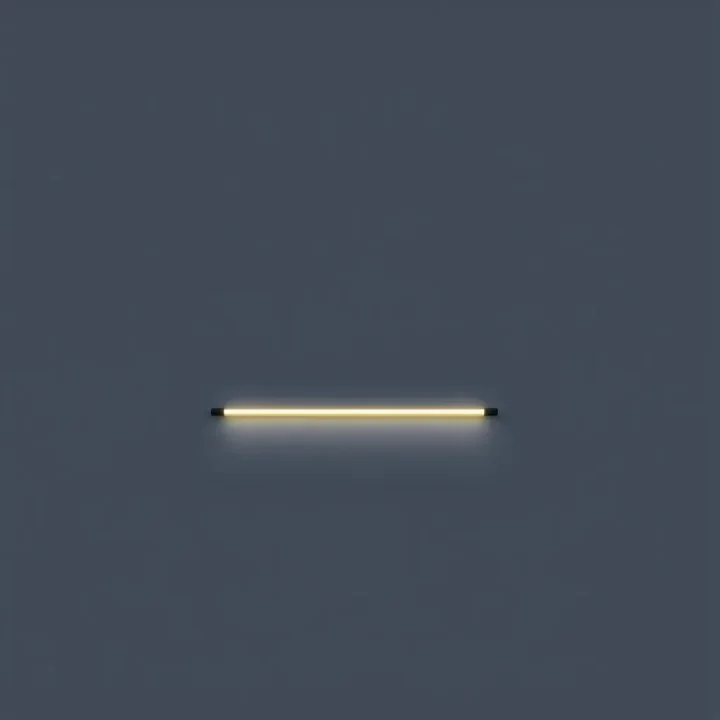 Une illustration horizontale épurée représentant un rail de barre de défilement élégant et lumineux sur un fond sombre.