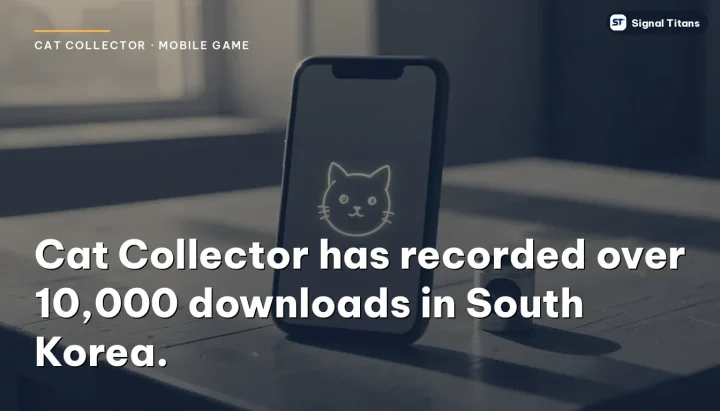 Cat Collector · Mobile Game: Cat Collector has recorded over 10,000 downloads in South Korea.